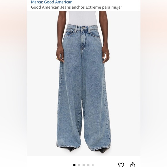 Good American Light Blue extra Flare Jeans